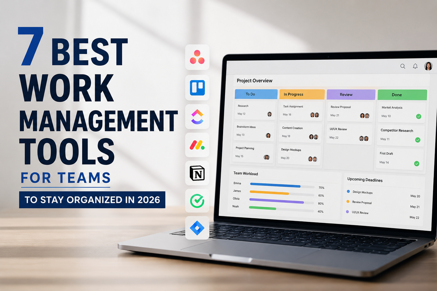 7 Best Work Management Tools for Teams to Stay Organized in 2026